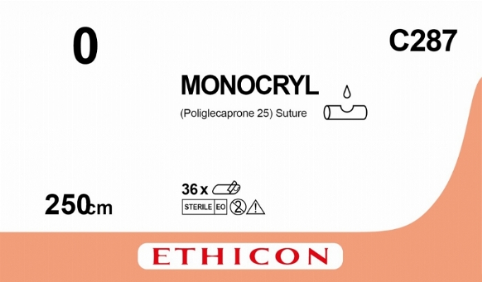 MONOCRYL (poliglecaprone 25) Suture<br/>Size: MONOCRYL<br/>Colour: 0<br/>Style: NA