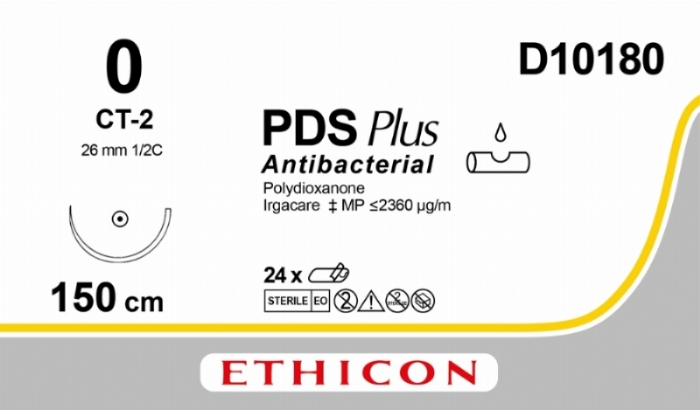 PDS Plus Antibacterial (polydioxanone) Suture<br/>Size: PDS PLUS<br/>Colour: 0<br/>Style: non cutting