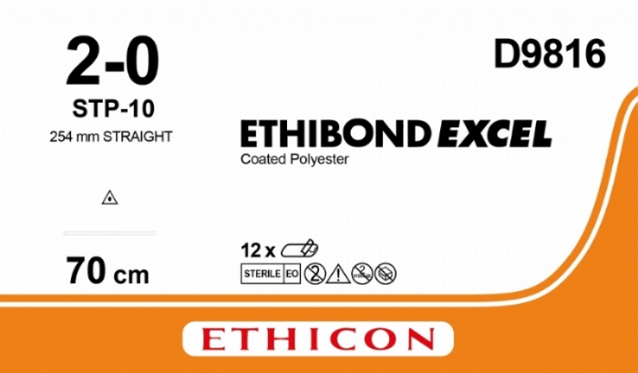 ETHIBOND EXCEL® Polyester Suture<br/>Size: ETHIBOND EXCEL<br/>Colour: 2-0<br/>Style: non cutting