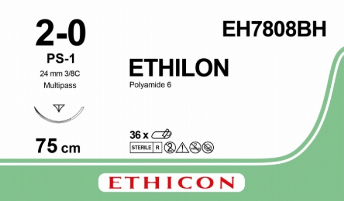 ETHILON Nylon Suture<br/>Size: ETHILON<br/>Colour: 2-0<br/>Style: cutting
