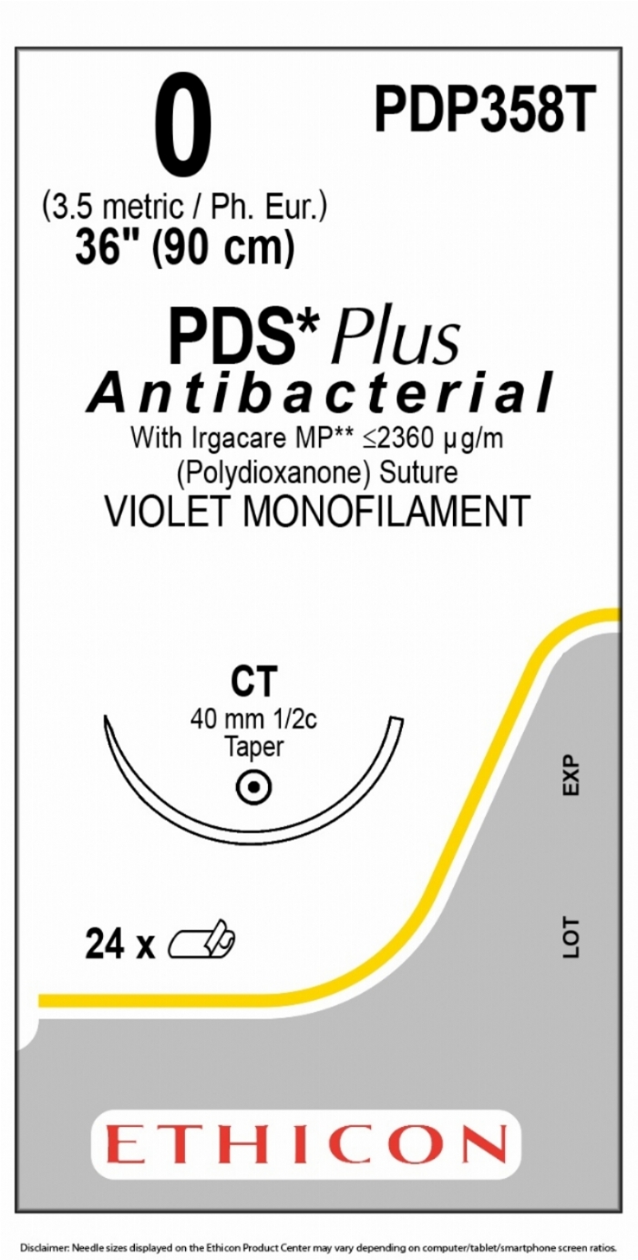 PDS PLUS (polydioxanone) Suture<br/>Size: PDS PLUS<br/>Colour: 0<br/>Style: non cutting<br/>Size: PDS PLUS<br/>Colour: 0<br/>Style: non cutting