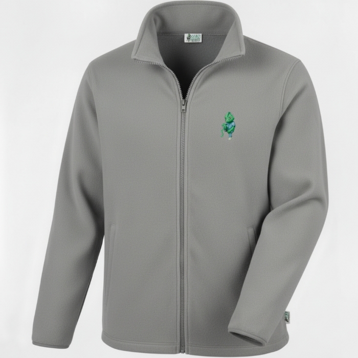 Unisex 100% Cotton Zip Scrub Jacket with Lined Side Pockets – Grey