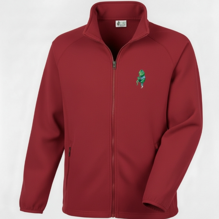 Unisex 100% Cotton Zip Scrub Jacket with Lined Side Pockets – Red