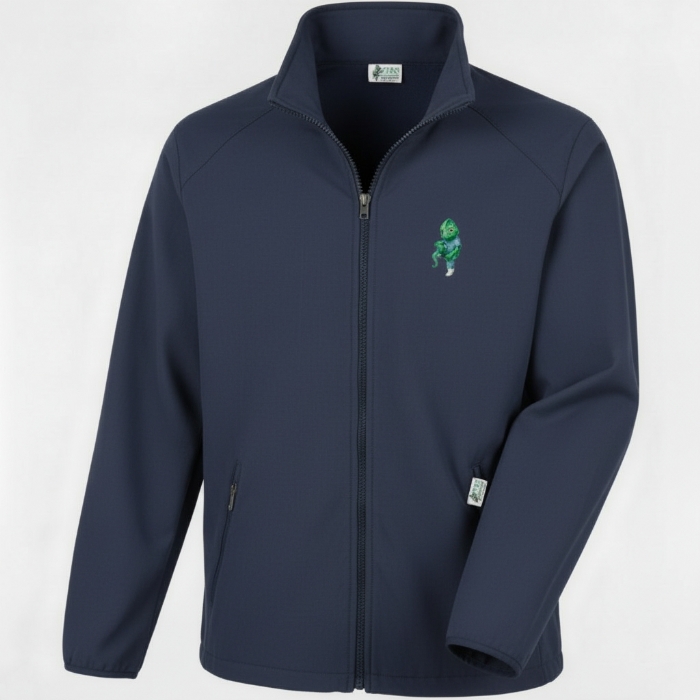 Unisex 100% Cotton Zip Scrub Jacket with Lined Side Pockets – Navy