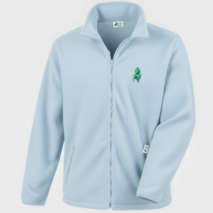 Unisex 100% Cotton Zip Scrub Jacket with Lined Side Pockets – Light Sky Blue