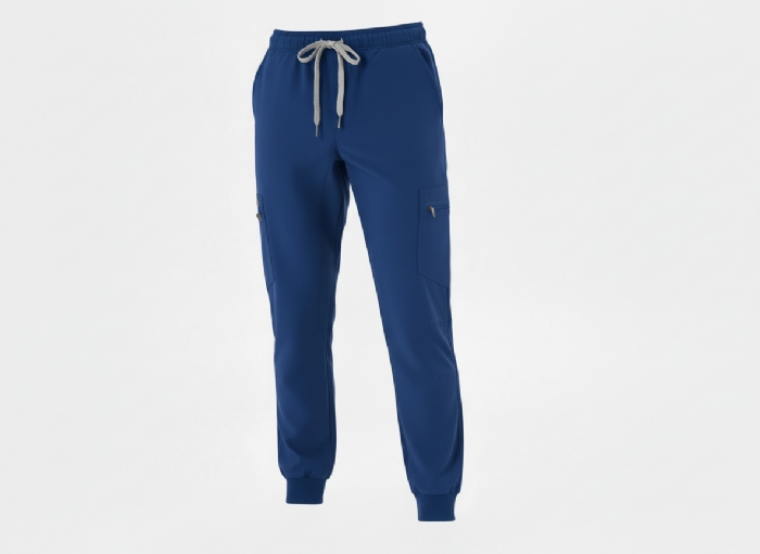Royal Blue 100% Cotton Combat Scrub Trousers with Phone Pockets