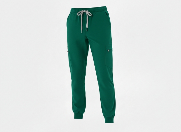 Emerald Green 100% Cotton Combat Scrub Trousers with Phone Pockets