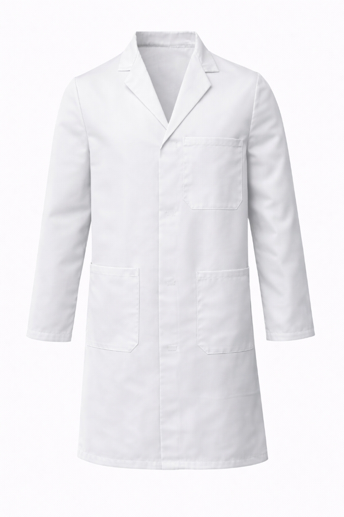 Lab Coat Stud Fastening - 100% Cotton