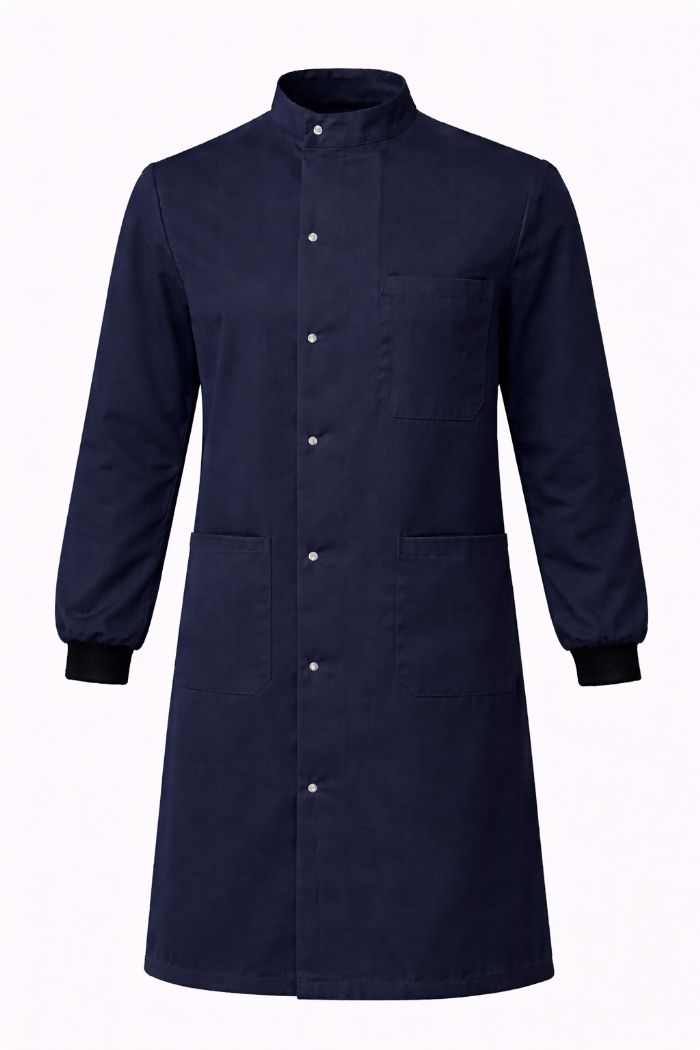 Howie Coat Stud Fastening Rib Cuff - 100% Cotton - Dark Navy