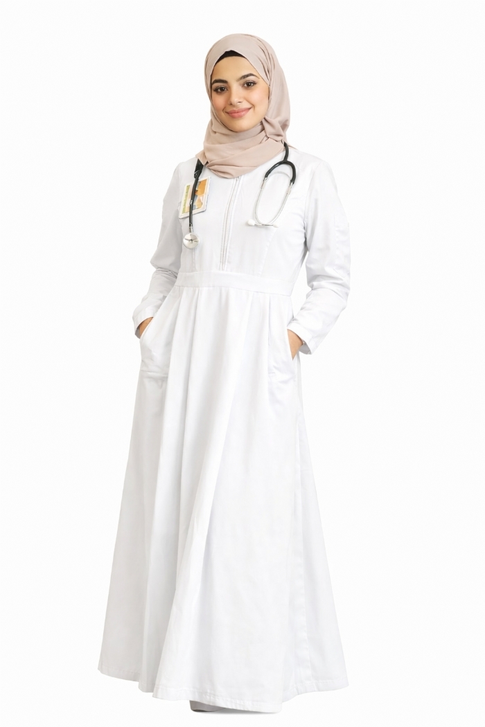 Chameleon ModestCare™ Clinical Scrub Dress – 100% Cotton