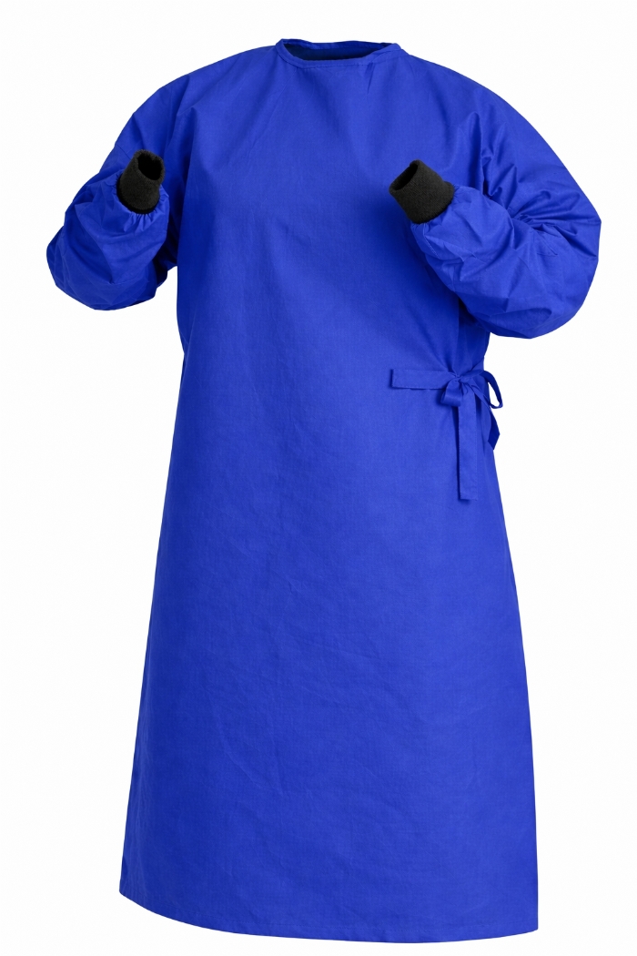 Reusable Surgical Gown - 100% Cotton - Royal Blue