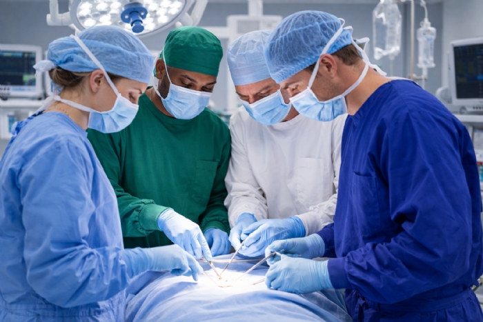 Reusable Surgical Gown - 100% Cotton - Sky Blue